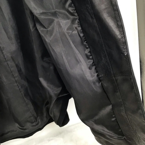 Preston & York Woman Genuine Lamb Leather & Wool Winter Coat Black Size 3XL - Picture 10 of 12